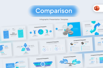 Glassmorph Comparison PowerPoint Template